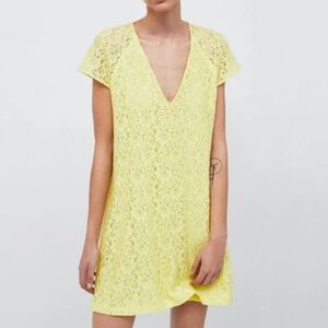 Zara Yellow Lace Dress